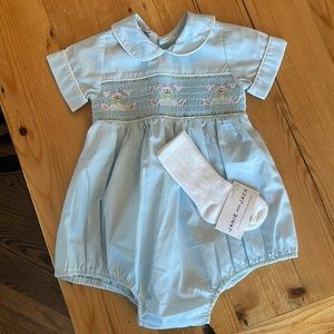 Smocked Easter Bubble Baby Boy